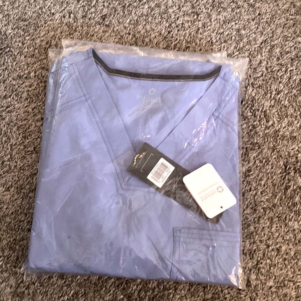 Seal Blue Infinity by Cherokee Scrub Tops